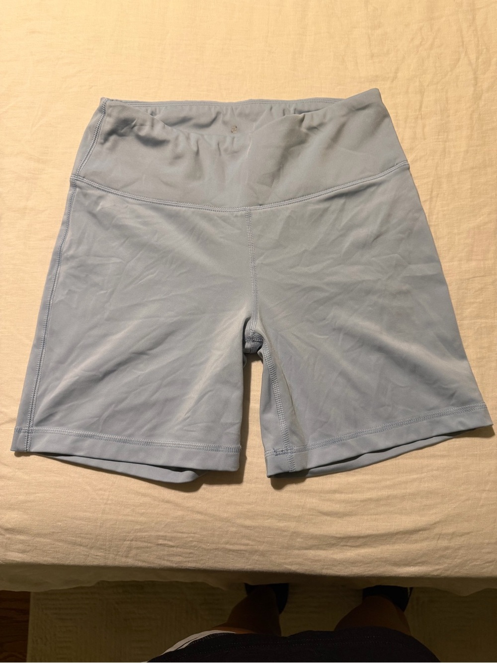 Zelos Ice Blue High-Waist Bike Shorts